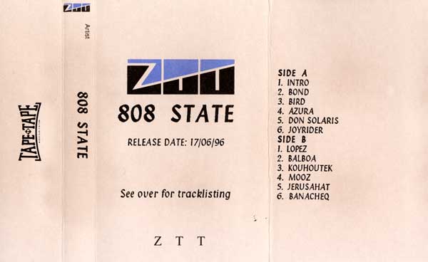 808 State - Don Solaris - UK Promo Cassette - Cover