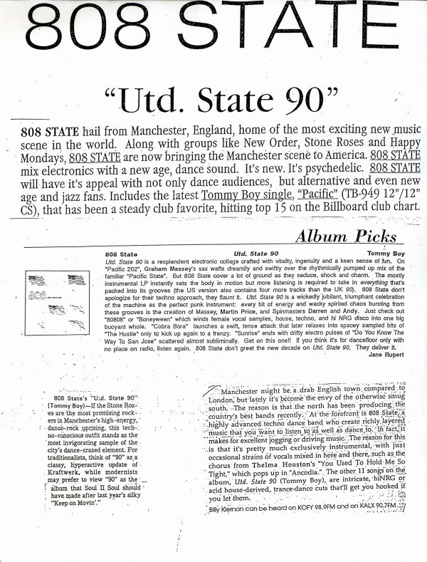 808 State - Utd. State 90