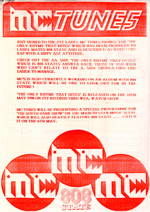 MC Tunes vs. 808 State - The Only Rhyme That Bites