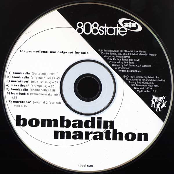 808 State - Bombadin - US Promo CD Single - CD