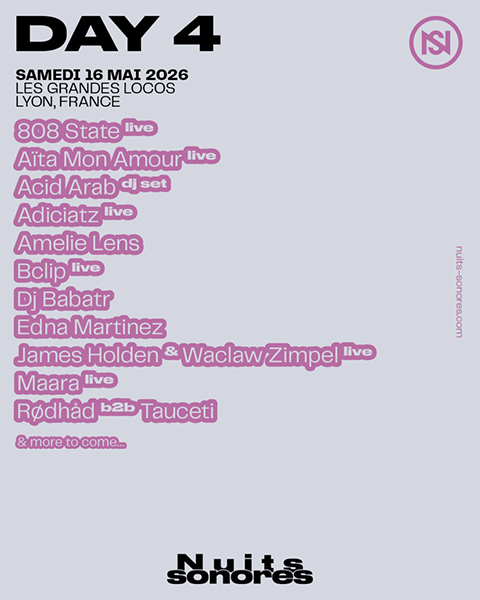 808 State live - Nuits Sonores - Lyon - France 16 May 2026 flyer