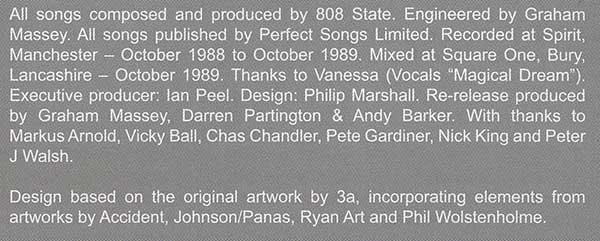 808 State - 90 Deluxe Edition - Music On Vinyl - Blue Vinyl - NL 2xLP - Credits