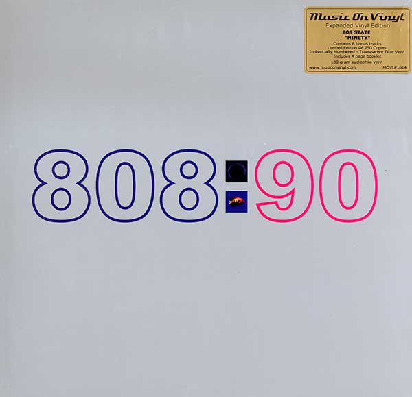 808 State - 90 Deluxe Edition - Music On Vinyl - Blue Vinyl - NL 2xLP - Front