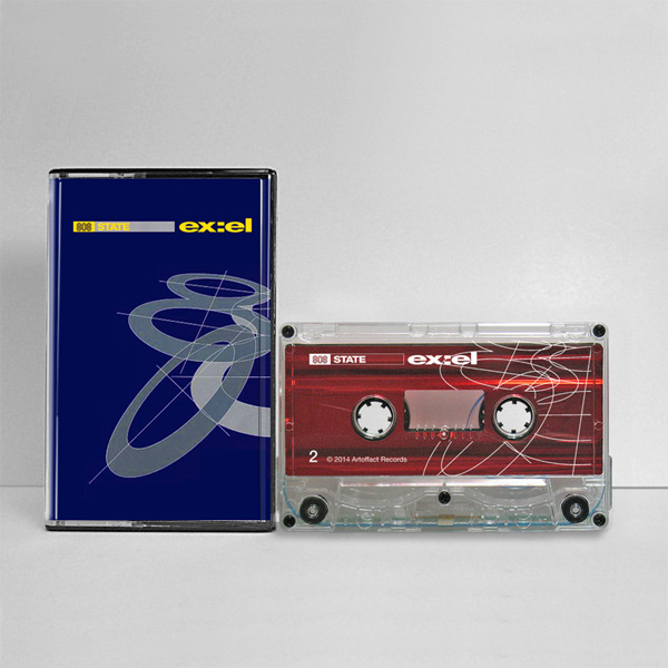 808 State - ex:el Deluxe Edition - Metallic Red Arttofact Cassette - CA MC - front