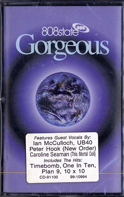 808 State - Gorgeous - Canadian Cassette - Cover