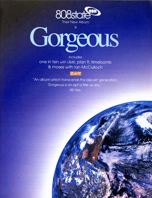 808 State - Gorgeous - UK Advert - Vox - March 1993