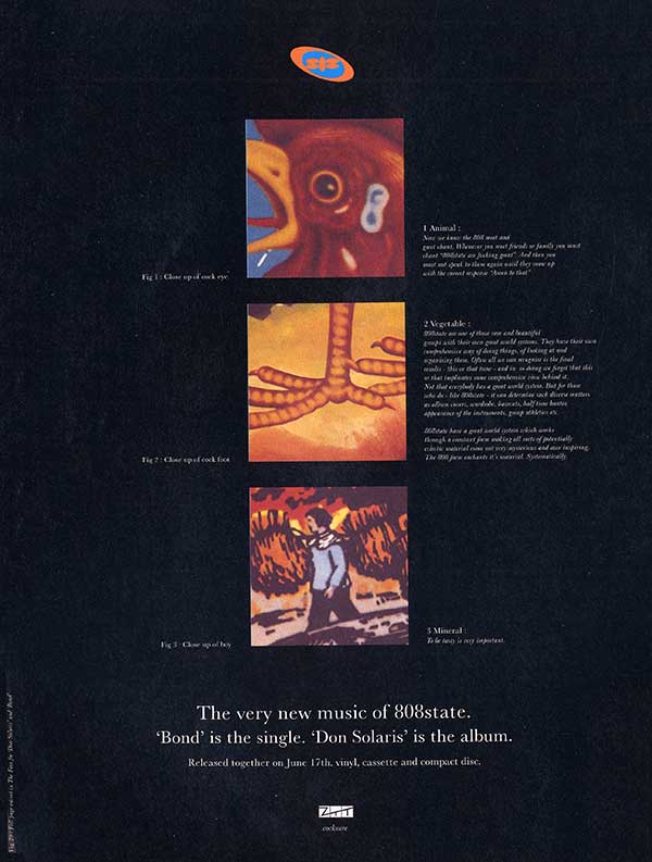 808 State - Bond - UK Advert - The Face (June 1996)