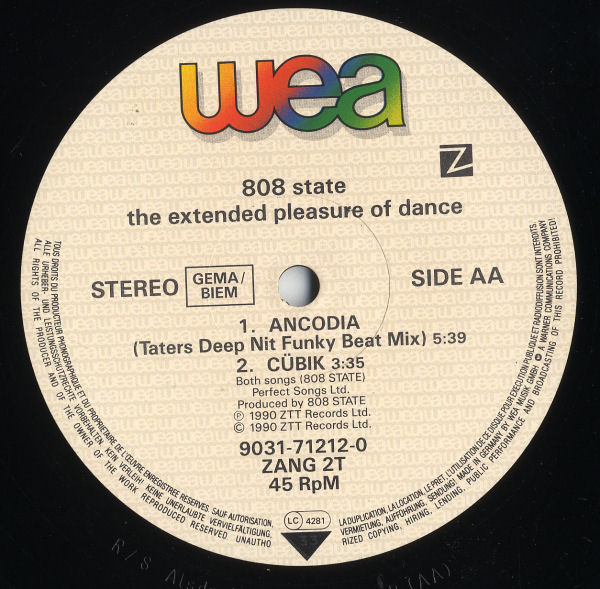 808 State - The Extended Pleasure Of Dance EP