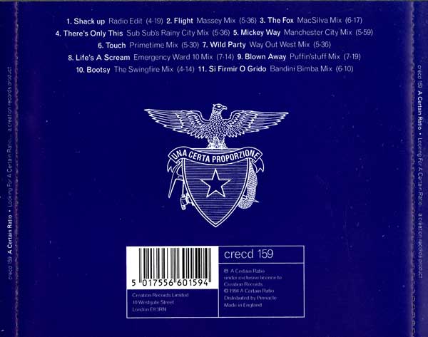 A Certain Ratio - Looking For A Certain Ratio... - UK CD - Back Cover