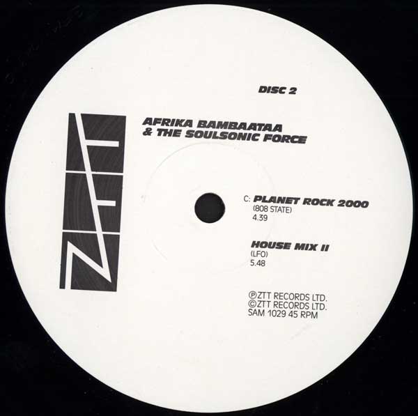 Afrika Bambaataa & The Soulsonic Force - Don't Stop... Planet Rock - The Remix EP - UK - 2 x 12" Single Promo - Side C