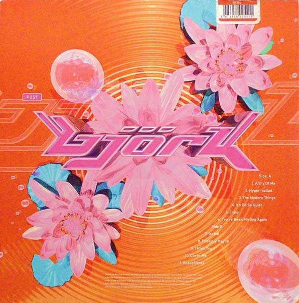 Björk - Post - UK Pink Vinyl LP - Back Cover