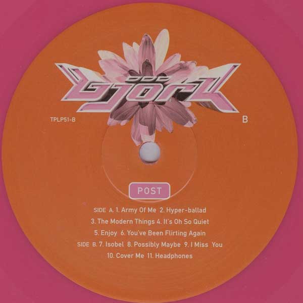 Bj&ouml;rk - Post - UK Pink Vinyl LP - Side B