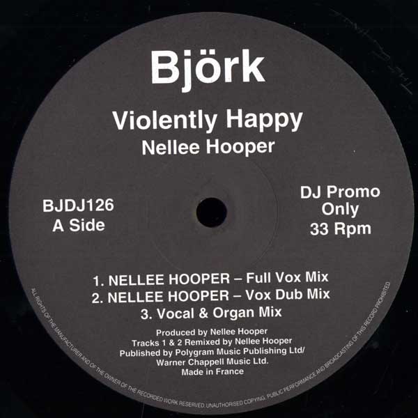 Björk - Violently Happy - UK 2x12" Promo Single - Label A