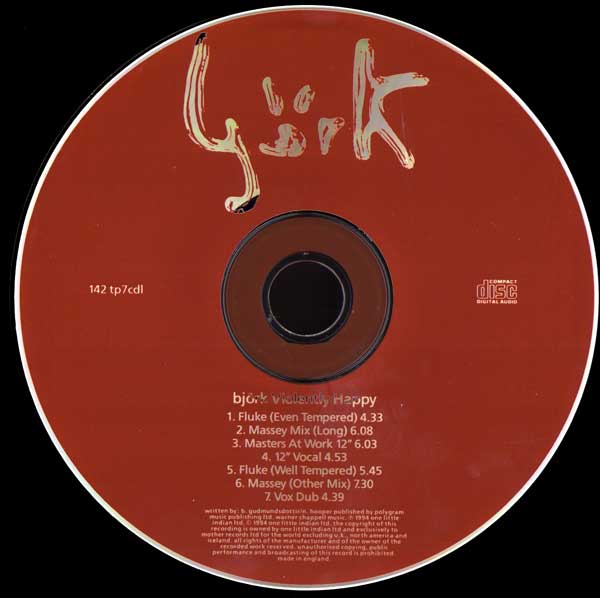 Bj&ouml;rk - Violently Happy - UK CD Single - Credits