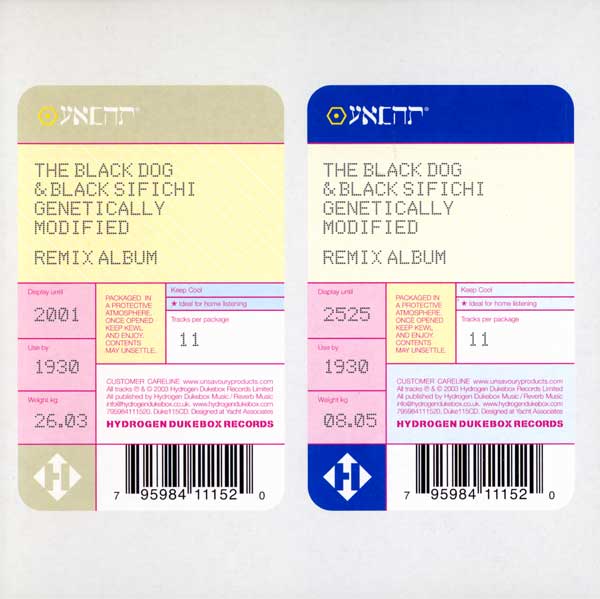 The Black Dog & Black Sifichi - Genetically Modified Remix Album - UK CD - Front