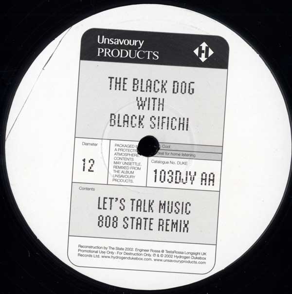 The Black Dog With Black Sifichi - Mental Health Hotline - UK 12" Single - Side AA