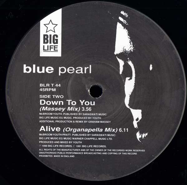 Blue Pearl - Alive - UK 12" Single - Side B