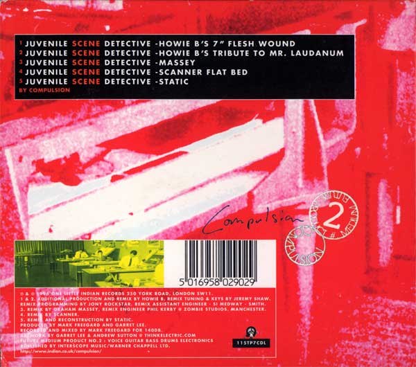 Compulsion - Juvenille Scene Detective - UK CD Single - Back Cover