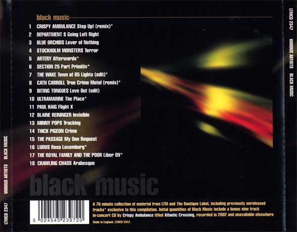 Various - Black Music - An LTM Compilation - UK 2xCD - Back Cover