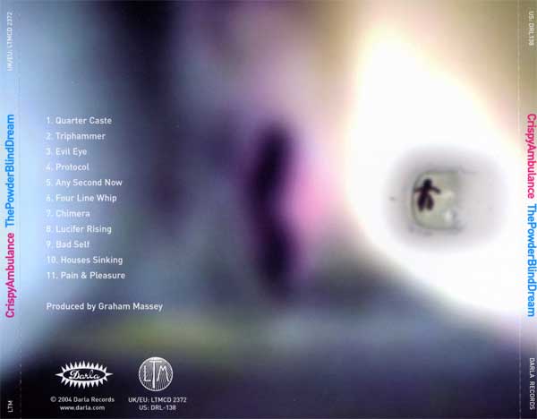 Crispy Ambulance - The Powder Blind Dream - UK CD - Back Cover
