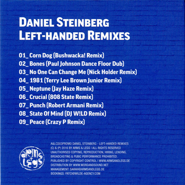 Daniel Steinberg - Left-Handed Remixes - German Promo CD - Back