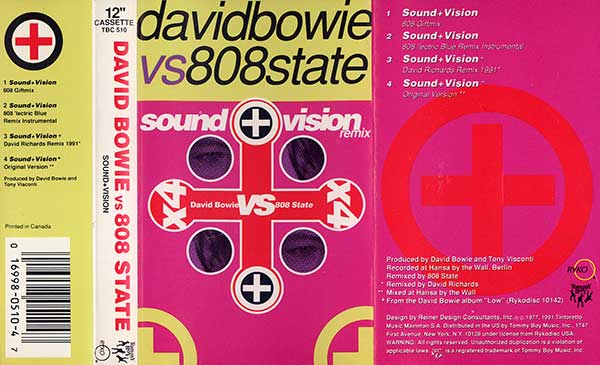 David Bowie vs. 808 State - Sound + Vision Remix - US Cassette Single - Cover