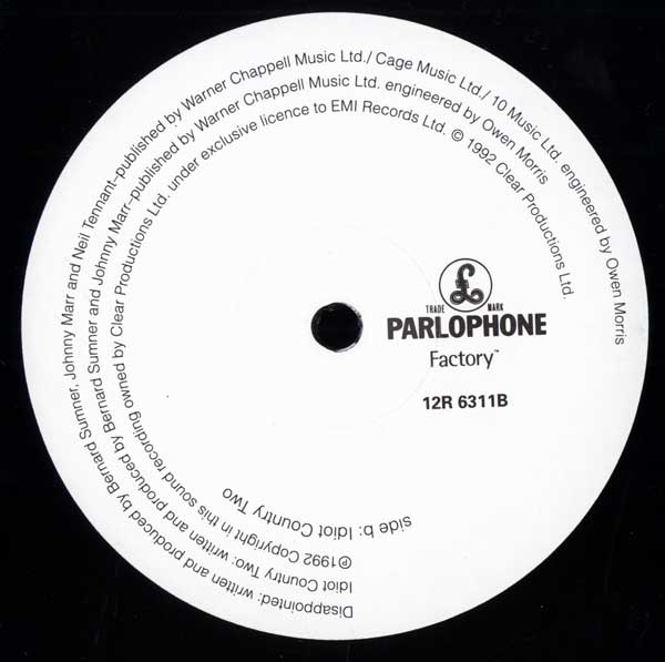 Electronic - Disappointed - UK 12" Single - Side B