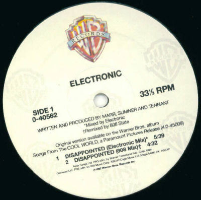 Electronic - Disappointed - US 12" Single - Label A