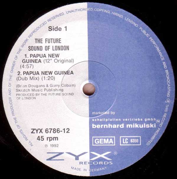 The Future Sound Of London - Papua New Guinea - German 12" Single - Side A