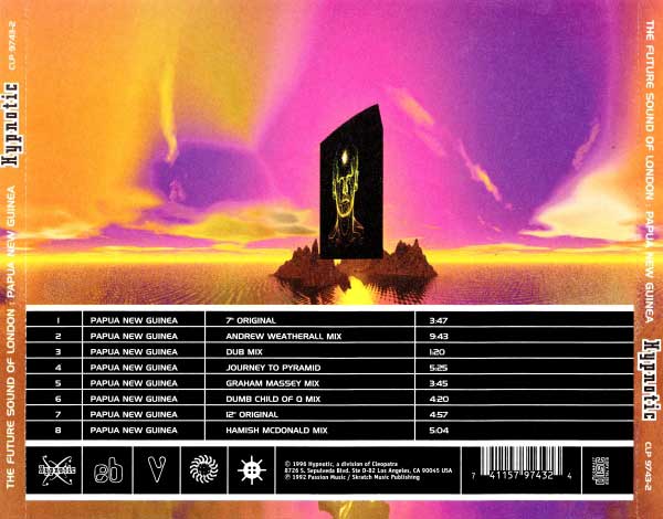 The Future Sound Of London - Papua New Guinea - US CD Single - Back Cover