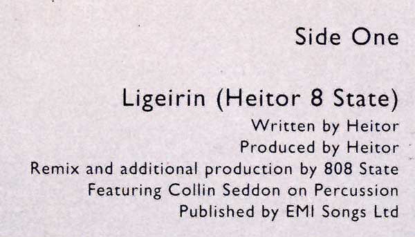 Heitor - Ligeirin - UK 12" Single - Credits