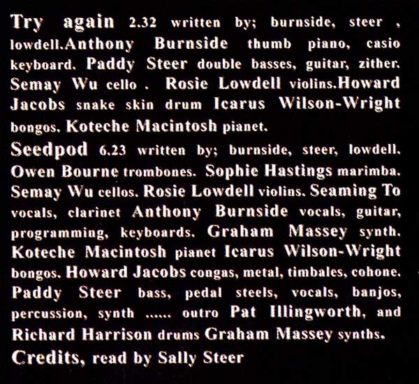 Homelife - Flying Wonders - UK LP - Credits