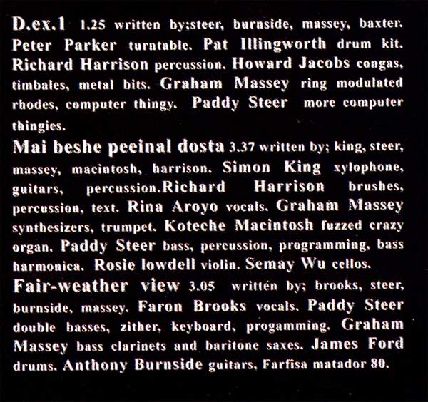 Homelife - Flying Wonders - UK LP - Credits