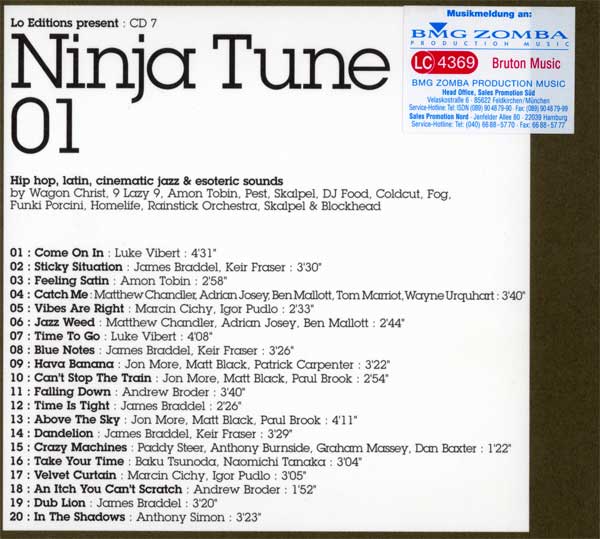Various Artists - Lo Editions Present: Ninja Tunes - UK 2xCD - CD1 - Back