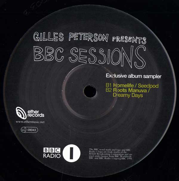 Gilles Peterson Presents BBC Sessions - Exclusive Album Sampler - UK 12" Single - Side B