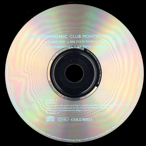 Hooverphonic - Club Montepulciano - BE CD Single - CD