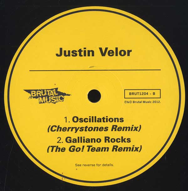 Justin Velor - 2013 Remixes - UK 12" Single - Side B