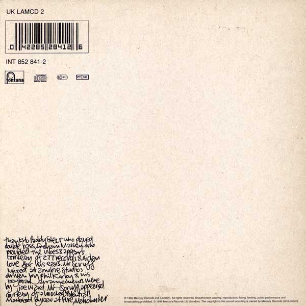 Lamb - Gold - UK CD Single - Back Cover
