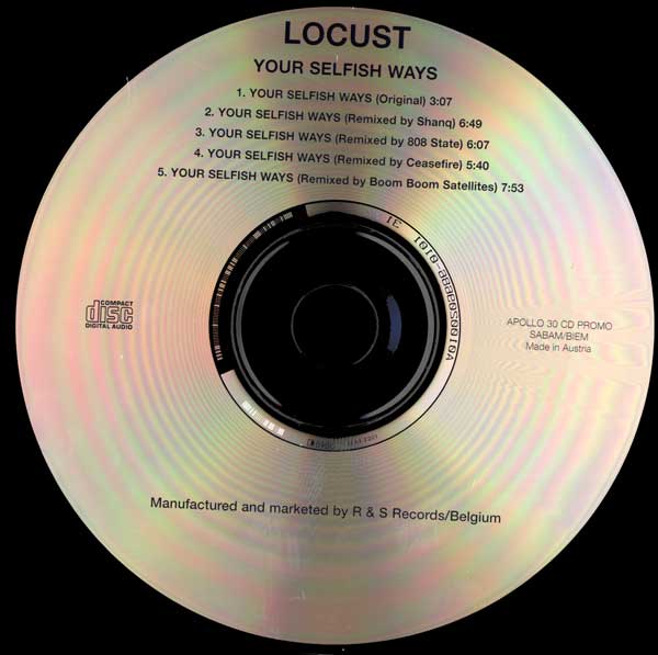 Locust - Your Selfish Ways - Belgian Promo CD Single - CD