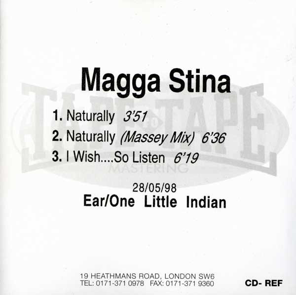Magga Stina - Naturally - UK Promo CDR Single - Front Cover