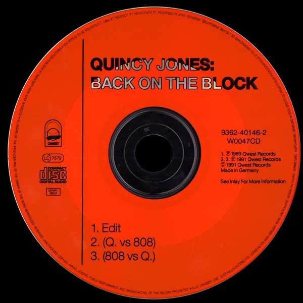 Quincy Jones - Back On The Block - German CD Single - CD