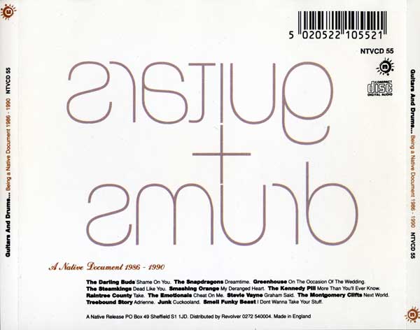 Various Artists - Guitars + Drums: A Native Document 1986-1990 - UK - CD - Back