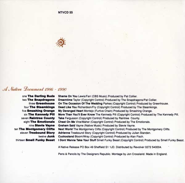 Various Artists - Guitars + Drums: A Native Document 1986-1990 - UK - CD - Credits