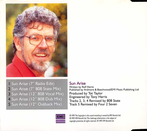 Rolf Harris - Sun Arise - UK CD Single - Inner