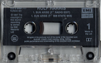 Rolf Harris - Sun Arise - UK Cassette Single - Cassette