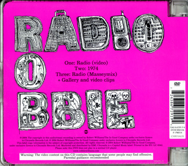 Robbie Williams - Radio - UK DVD Single - Back Cover