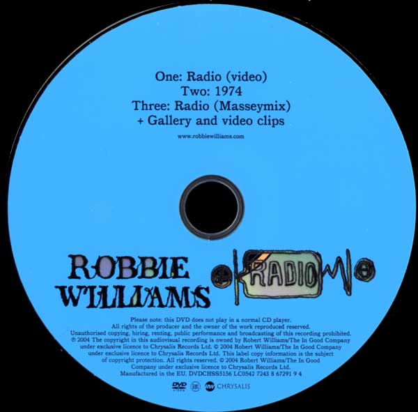 Robbie Williams - Radio - UK DVD Single - DVD