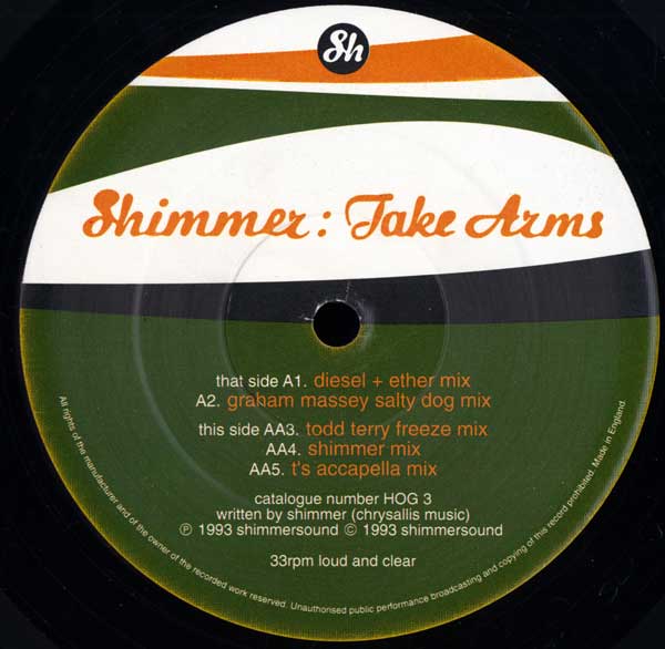 Shimmer - Take Arms - UK 12" Single - Side B