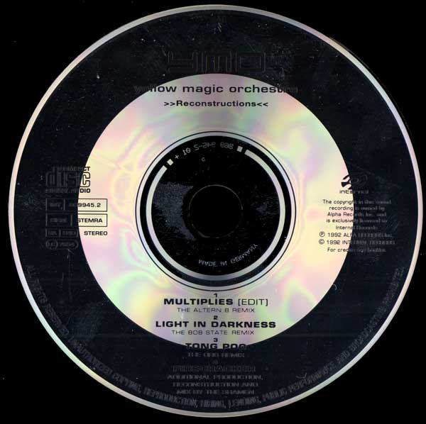 Yellow Magic Orchestra - Reconstructions - EU CD Single - CD