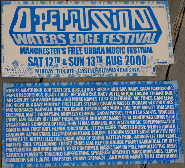 D.Percussion 2000 Waters Edge Festival, Castlefield Arena, Manchester